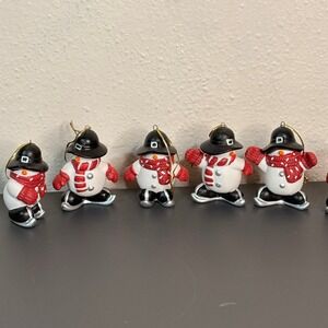 The‎ Homemaker's Idea Co Ice Skating Snowman Ornaments Set of 6